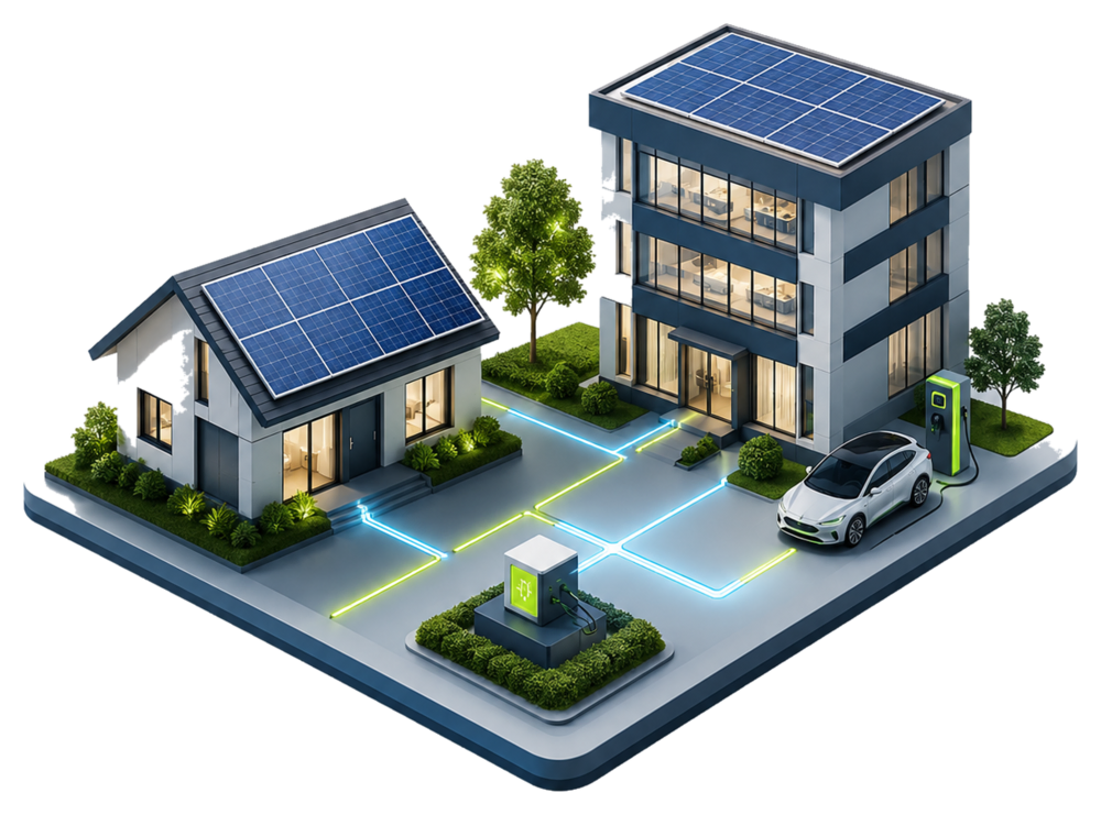 Ilustração de Geração Local – Leasing